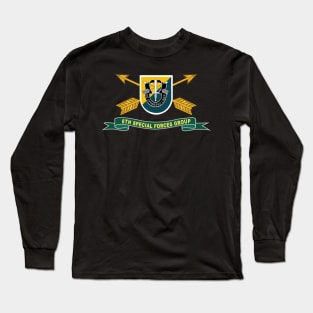 8th Special Forces Group - Flash w Br - Ribbon X 300 Long Sleeve T-Shirt